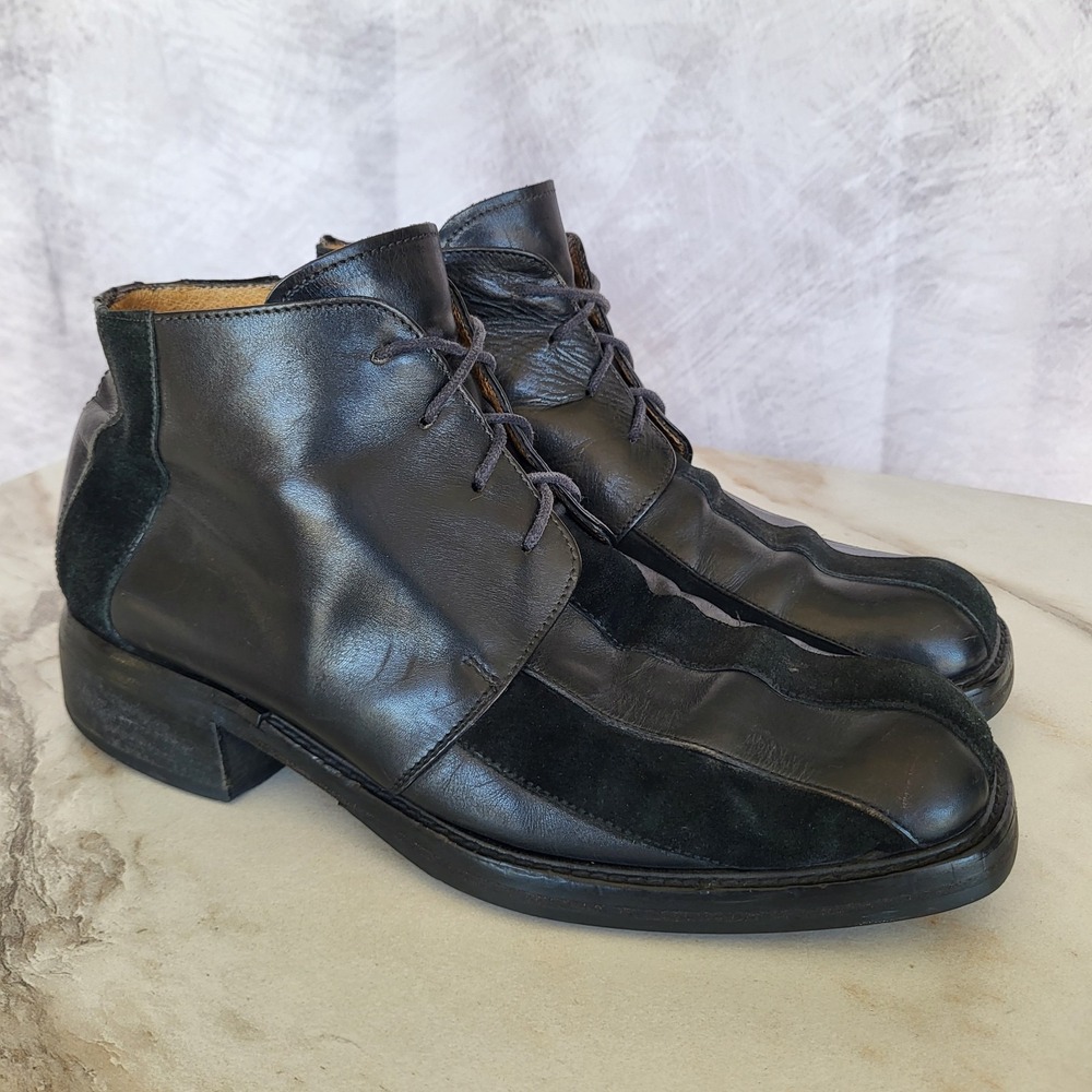 Vintage Shellys London Suede & Leather Stripped Chukka Boots Men's UK 8 US 9
